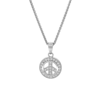 Orphelia® Women's Sterling Silver Chain with Pendant - Silver ZH-7336