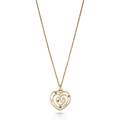 Orphelia® 'Euphoria' Women's Sterling Silver Chain with Pendant - Gold ZH-7522/G