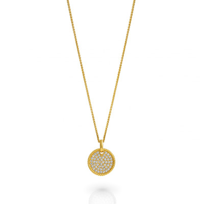 Orphelia® 'Bella' Women's Sterling Silver Chain with Pendant - Gold ZH-7565/G