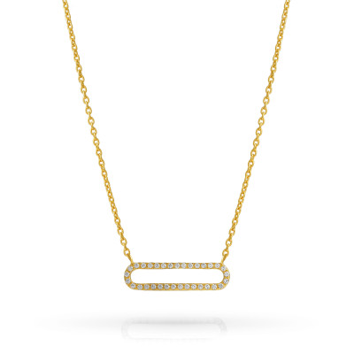 Orphelia® 'Charm' Women's Sterling Silver Necklace - Gold ZK-7563/G