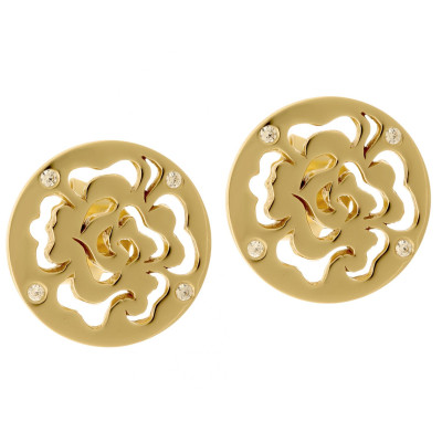 Orphelia® 'Fiore' Women's Sterling Silver Stud Earrings - Gold ZO-7079/2