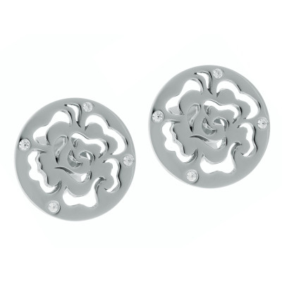 Orphelia® 'Fiore' Women's Sterling Silver Stud Earrings - Silver ZO-7079