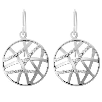 Orphelia® 'Amabella' Women's Sterling Silver Drop Earrings - Silver ZO-7098