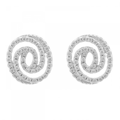 Orphelia® 'Roshina' Women's Sterling Silver Stud Earrings - Silver ZO-7274