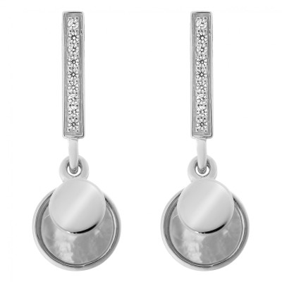 Orphelia® 'Isi' Women's Sterling Silver Drop Earrings - Silver ZO-7285