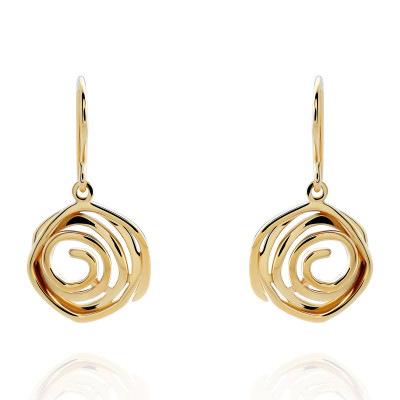 Orphelia® 'Apolline' Women's Sterling Silver Drop Earrings - Gold ZO-7500/G