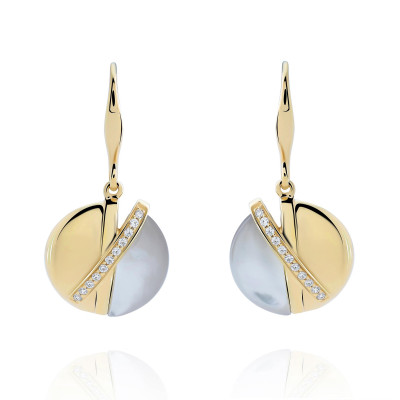 Orphelia® 'Moragene' Women's Sterling Silver Drop Earrings - Gold ZO-7506/G