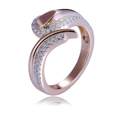 Orphelia® Women's Sterling Silver Ring - Rose ZR-7441