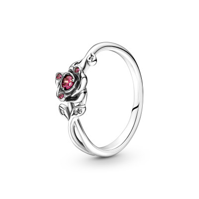 Pandora® Disney x Pandora 'Disney Beauty And The Beast' Women's Sterling Silver Ring - Silver 190017C01