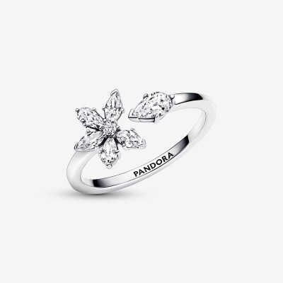 Pandora® 'Herbarium Cluster' Women's Sterling Silver Ring - Silver 192611C01