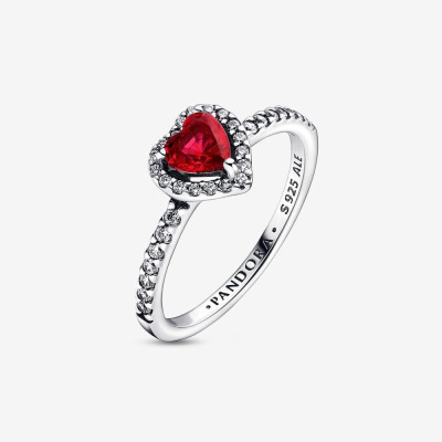 Pandora® Pandora Timeless 'Elevated Heart' Women's Sterling Silver Ring - Silver 198421C02