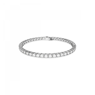 Swarovski® 'Matrix Tennis' Women's Base Metal Bracelet - Silver 5648938