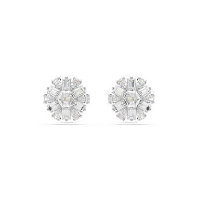 Swarovski® 'Idyllia' Women's Base Metal Stud Earrings - Silver 5691483