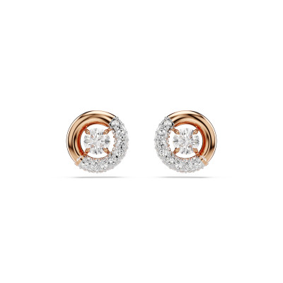 Swarovski® 'Dextera' Women's Gold Plated Metal Stud Earrings - Rose 5692258