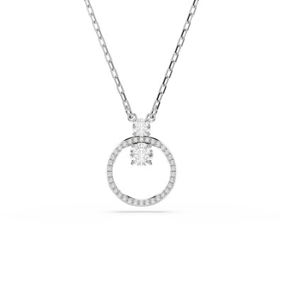 Swarovski® 'Dextera' Women's Base Metal Necklace - Silver 5692261