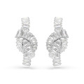 Swarovski® 'Matrix' Women's Base Metal Drop Earrings - Silver 5727040
