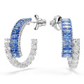 Swarovski® 'Matrix' Women's Base Metal Hoop Earrings - Silver 5722459