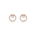 Swarovski® 'Dextera' Women's Gold Plated Metal Stud Earrings - Rose 5692263