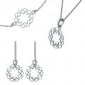 Orphelia Women's Silver Set: Bracelet + Earrings + Necklace SET-7076 #1