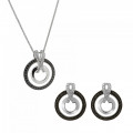 Sterling Silver Set: Chain-Pendant + Earrings SET-7095/2 #1