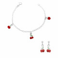Orphelia® Child's Sterling Silver Set: Bracelet + Earrings - Silver SET-7149/1 #1