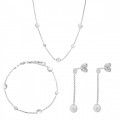Orphelia® Women's Sterling Silver Set: Chain + Bracelet + Earrings - Silver SET-7380 #1