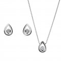 Orphelia Women's Silver Set: Necklace + Earrings SET-7485 #1