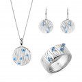 Orphelia® Women's Sterling Silver Set: Necklace + Earrings + Ring - Silver SET-7504 #6