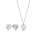 Orphelia Euphoria Women's Silver Set: Chain-pendant + Earrings SET-7522 #1
