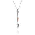 Orphelia® 'AADA' Women's Sterling Silver Chain with Pendant - Silver/Rose ZH-7433 #1