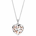 Orphelia Orphelia 'Afia' Women's Sterling Silver Chain with Pendant - Silver/Rose ZH-7474 #1