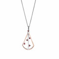 Orphelia® 'SACHA' Women's Sterling Silver Chain with Pendant - Silver/Rose ZH-7496 #1