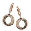 Orphelia® 'Alina' Women's Sterling Silver Drop Earrings - Rose ZO-7055 #1