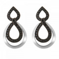 Orphelia Amber Women's Silver Drop Earrings ZO-7092/2 #1