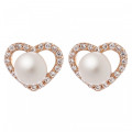 Orphelia® 'Alberte' Women's Sterling Silver Stud Earrings - Rose ZO-7233/RG #1