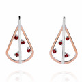 Orphelia® 'SACHA' Women's Sterling Silver Drop Earrings - Silver/Rose ZO-7496 #1