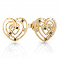 Orphelia® 'Euphoria' Women's Sterling Silver Stud Earrings - Gold ZO-7522/G #1