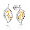 Orphelia® 'CHARLOTTE' Women's Sterling Silver Stud Earrings - Silver/Gold ZO-7523 #1