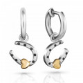 Orphelia® 'Aurora' Women's Sterling Silver Drop Earrings - Silver/Gold ZO-7525 #1