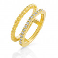 'Chic' Women's Sterling Silver Ring - Gold ZR-7537/G