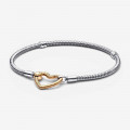 Pandora® 'Pandora Moments' Women's Sterling Silver Bracelet - Silver/Gold 569539C00-20 #1