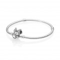 Pandora® Disney x Pandora 'Disney Mickey Mouse & Minnie Mouse' Women's Sterling Silver Bracelet - Silver 597770CZ-18
