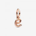 Pandora® Pandora Moments 'Script Alphabet' Women's Gold Plated Metal Charm - Rose 782463C01