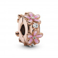 Pandora® Pandora Garden 'Pink Daisy Flower' Women's Gold Plated Metal Charm - Rose 788809C01