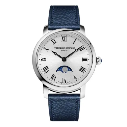 Frederique Constant® Analogue 'Slimline Moonphase' Women's Watch FC-206RS1S6