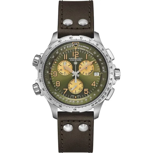 Hamilton Chronograph &#039;Khaki Aviation X-wind Gmt&#039; Men&#039;s Watch H77932560