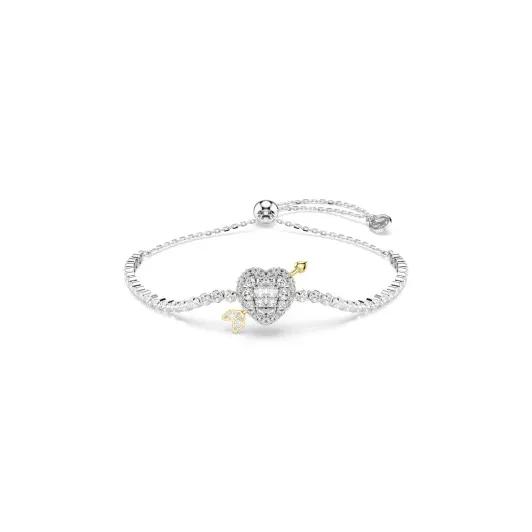 Swarovski® &#039;Idyllia e heart&#039; Dames Metaal Armband (sieraad) - Zilverkleurig 5742022
