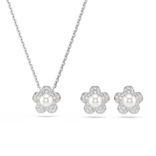 Swarovski® &#039;2026 capsule&#039; Dames Metaal Set: Ketting + Oorbellen - Zilverkleurig 5749180