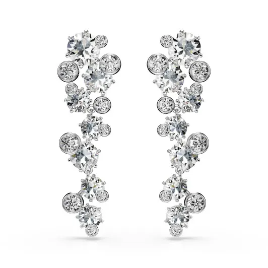 Swarovski® 'Constella' Women's Base Metal Drop Earrings - Silver 5732252