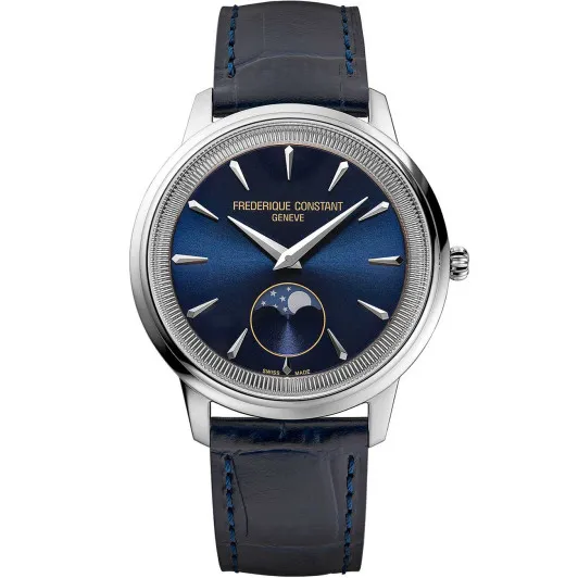 Frederique Constant® Analogue 'Moneta Moonphase' Unisex's Watch FC-206N3S6